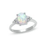 1 PC Cute Female White Opal Stone Ring Classic Silver Color Engagement Jewelry Luxury Crystal Oval Wedding Rings for Women - Image 6
