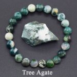 Genuine Tree Patterned Agates Beads Bracelet Woman Real Natural Moss Agates Bracelets Man Energy Stones for Healing Fengshui