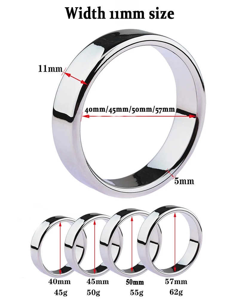 6 sizes Stainless Steel Male Penis Ring Ball Scrotum Stretcher Ejaculation Delay Metal Cock Rings BDSM Sex Toys For Men Cockring