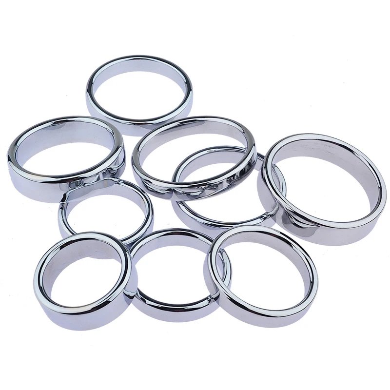 6 sizes Stainless Steel Male Penis Ring Ball Scrotum Stretcher Ejaculation Delay Metal Cock Rings BDSM Sex Toys For Men Cockring
