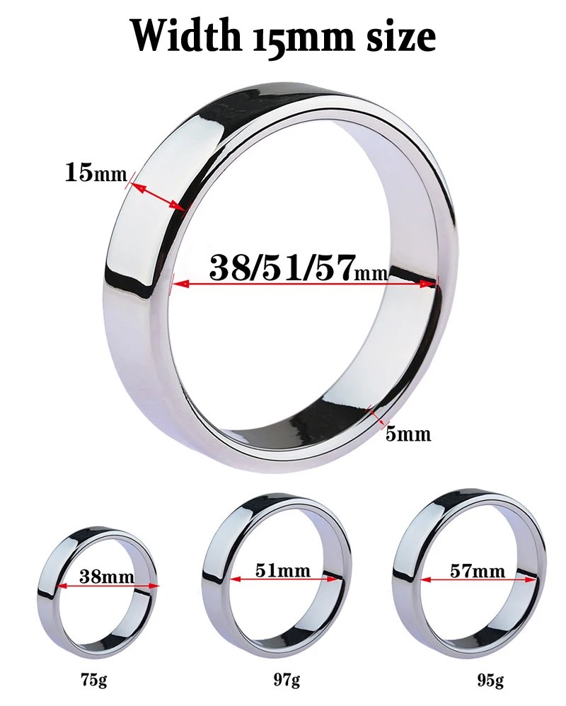 6 sizes Stainless Steel Male Penis Ring Ball Scrotum Stretcher Ejaculation Delay Metal Cock Rings BDSM Sex Toys For Men Cockring
