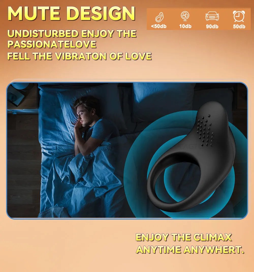APP Control Vibrating Cock Ring for Men Ejaculation Delay Penis Ring Chastity Cage Clit Stimulator Adult Sex Toy for Couples