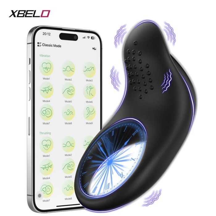 APP Control Vibrating Cock Ring for Men Ejaculation Delay Penis Ring Chastity Cage Clit Stimulator Adult Sex Toy for Couples - Image 1
