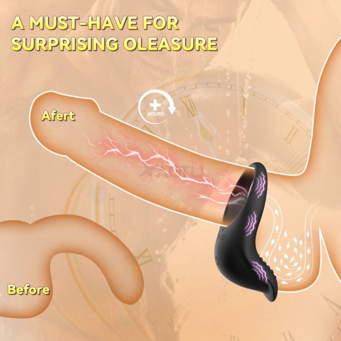 APP Control Vibrating Cock Ring for Men Ejaculation Delay Penis Ring Chastity Cage Clit Stimulator Adult Sex Toy for Couples - Image 3