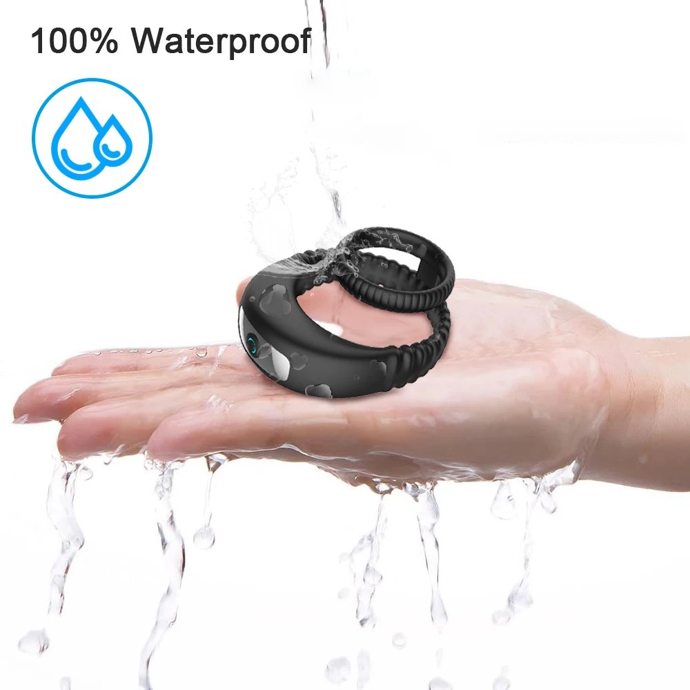Vibrating Cock Ring for Men Ejaculation Delay Penis Ring Vibrator Silicone Chastity Cage Clitoris Stimulator Sex Toy for Couples