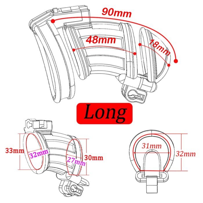 Double Lock Cock Cage,Penis Rings,Chastity Lock,Male Chastity Device,Restraints Penis Cage,Adult Sex Toys For Man Gay 18+ - Image 5