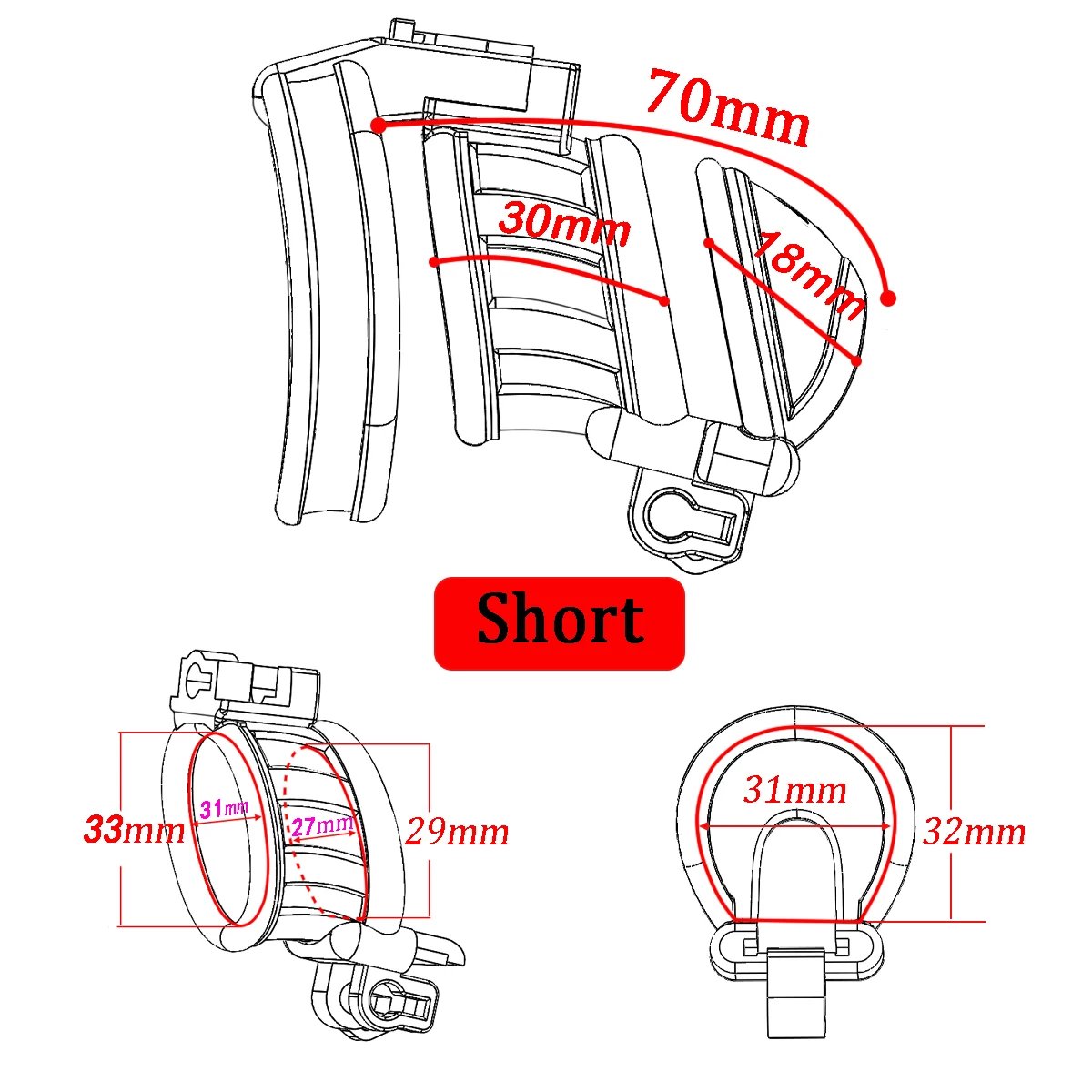 Double Lock Cock Cage,Penis Rings,Chastity Lock,Male Chastity Device,Restraints Penis Cage,Adult Sex Toys For Man Gay 18+