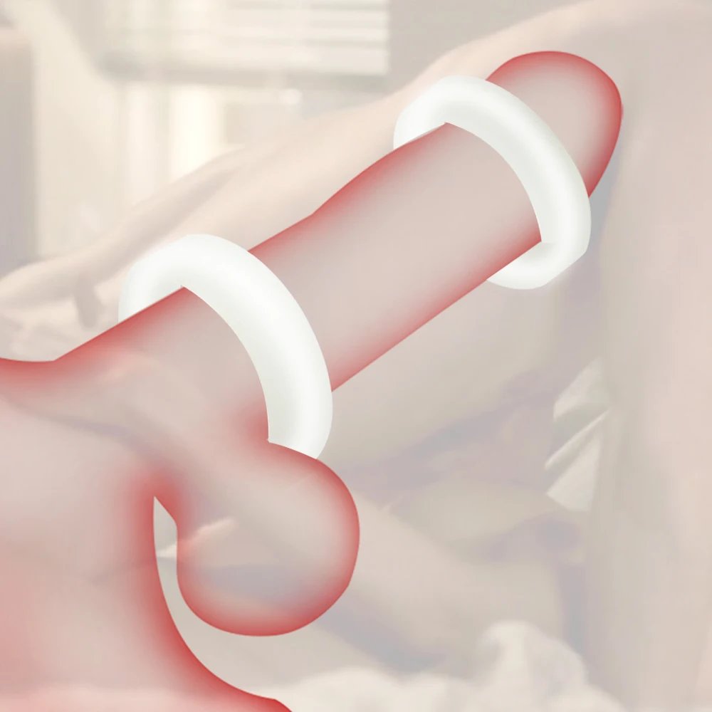 Silicone Penis Ring Male Cock Ring Lock Delay Ejaculation Ball Stretcher Adult Sex Toys For Men Cockring chastity nillo pene