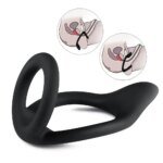 Silicone Penis Ring Male Cock Ring Lock Delay Ejaculation Ball Stretcher Adult Sex Toys For Men Cockring chastity nillo pene - Image 2