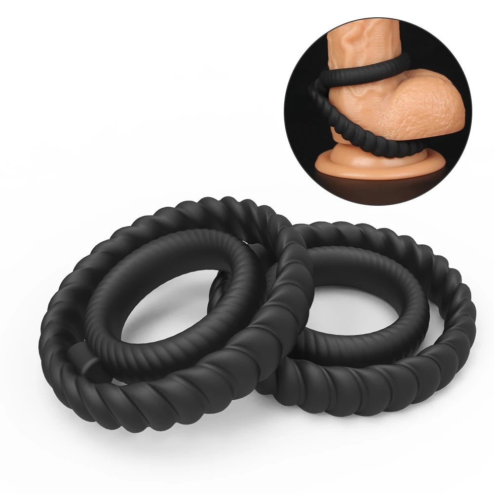 Silicone Penis Ring Male Cock Ring Lock Delay Ejaculation Ball Stretcher Adult Sex Toys For Men Cockring chastity nillo pene Silicone Penis Ring Male Cock Ring Lock Delay Ejaculation Ball Stretcher Adult Sex Toys For Men Cockring chastity nillo pene