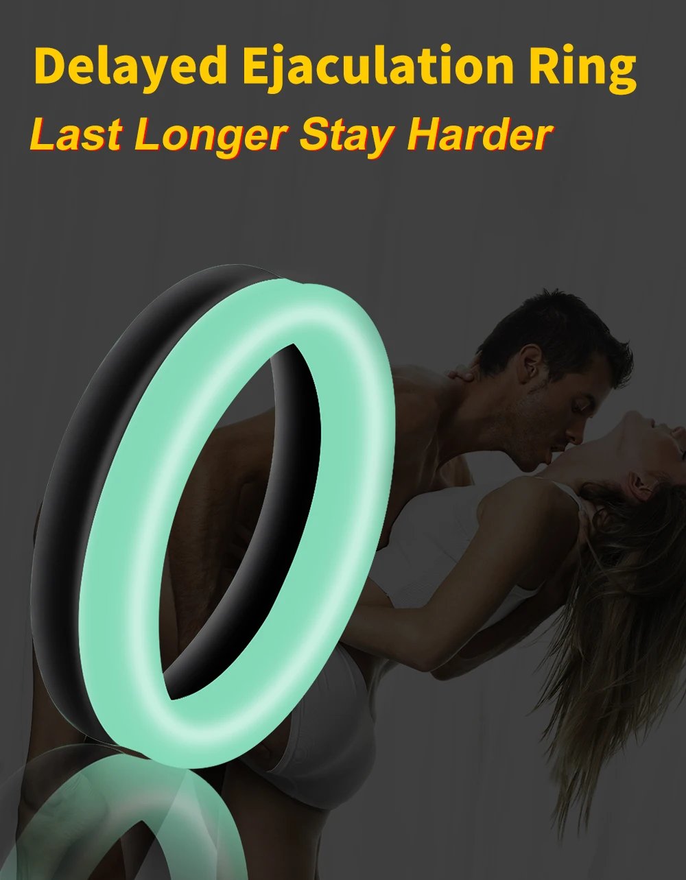 Silicone Penis Ring Male Cock Ring Lock Delay Ejaculation Ball Stretcher Adult Sex Toys For Men Cockring chastity nillo pene
