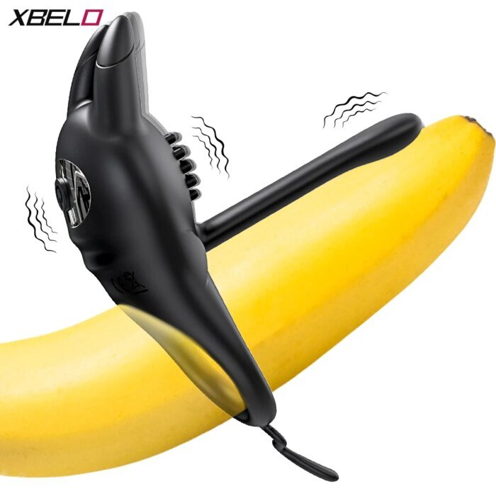 Vibrating Cock Ring for Men Ejaculation Delay Penis Ring Penis Vibrator Clitoris Stimulator Chastity Cage Sex Toy for Couples - Image 1