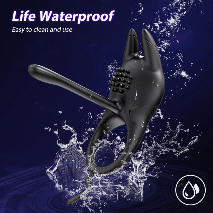 Vibrating Cock Ring for Men Ejaculation Delay Penis Ring Penis Vibrator Clitoris Stimulator Chastity Cage Sex Toy for Couples - Image 5