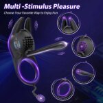 Vibrating Cock Ring for Men Ejaculation Delay Penis Ring Penis Vibrator Clitoris Stimulator Chastity Cage Sex Toy for Couples - Image 2