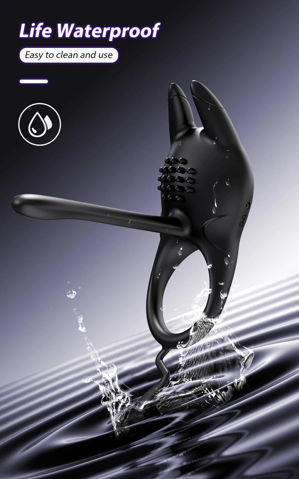 Vibrating Cock Ring for Men Ejaculation Delay Penis Ring Penis Vibrator Clitoris Stimulator Chastity Cage Sex Toy for Couples