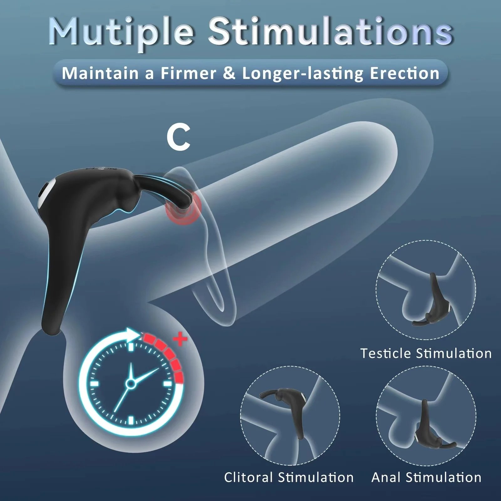 Penis Ring Vibrator Wireless Remote Control Clitoris Stimulation Delay Ejaculation Enlargement Erection For Men Penis Ring Vibrator Wireless Remote Control Clitoris Stimulation Delay Ejaculation Enlargement Erection For Men