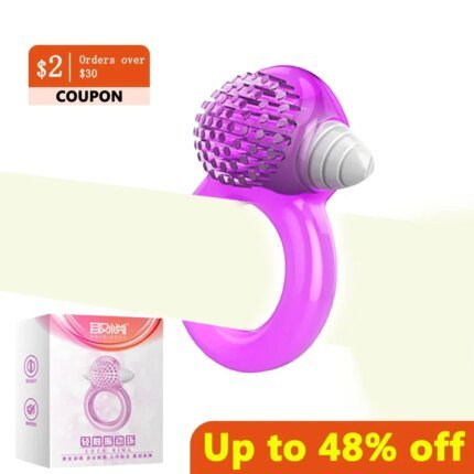 Vibrating Cock Ring Clitoral Stimulator Strong Penis Erect Cock Ring Cage Erection Enhance Delay Ejaculation Sex Toys For Men