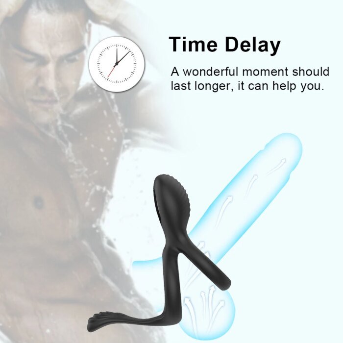 Wireless Remote Control Cockring Vibrator Clitoris Stimulation Sleeve for Penis Ring  Sex Toys for Men Male Chastity Cock Rings - Image 5