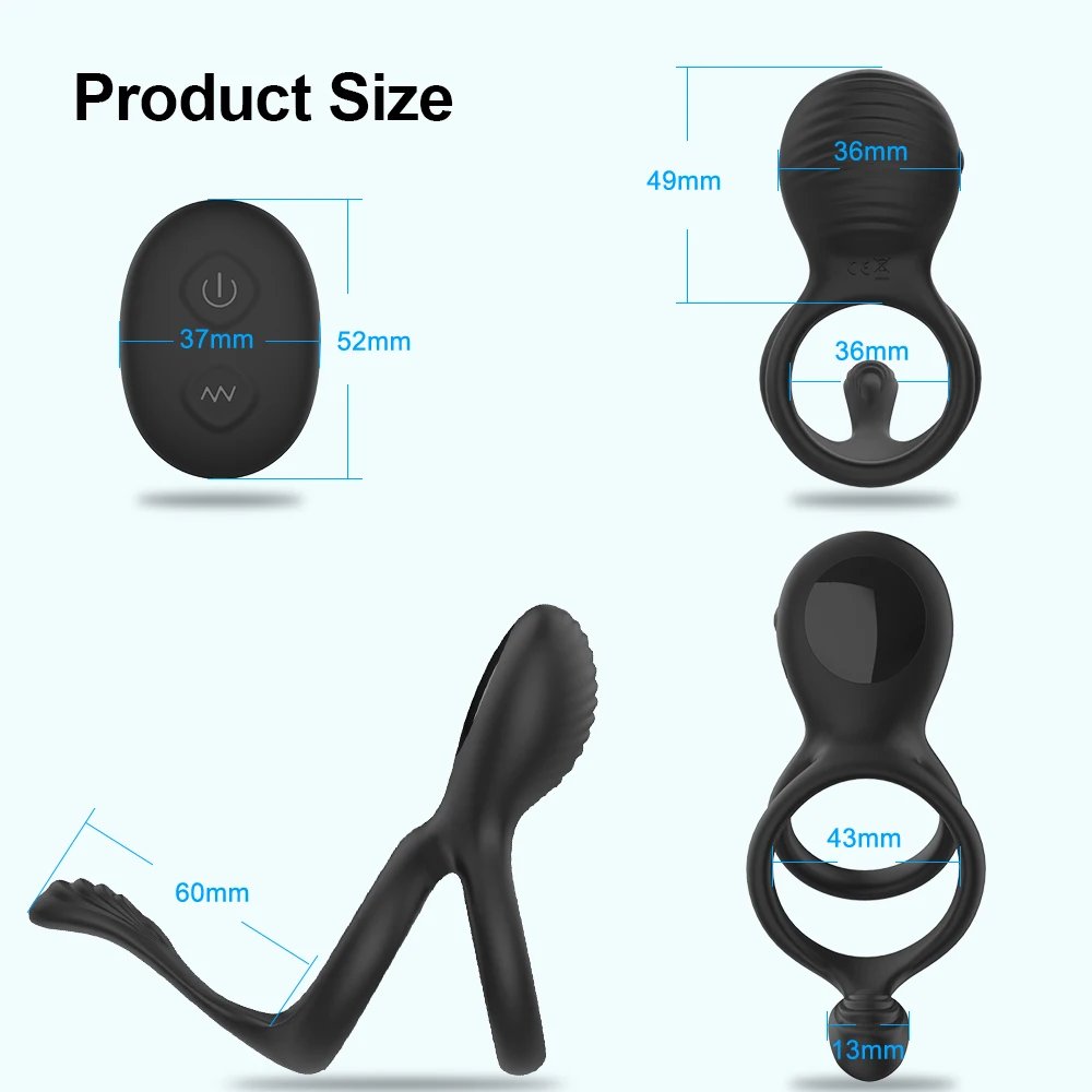 Wireless Remote Control Cockring Vibrator Clitoris Stimulation Sleeve for Penis Ring Sex Toys for Men Male Chastity Cock Rings Wireless Remote Control Cockring Vibrator Clitoris Stimulation Sleeve for Penis Ring Sex Toys for Men Male Chastity Cock Rings