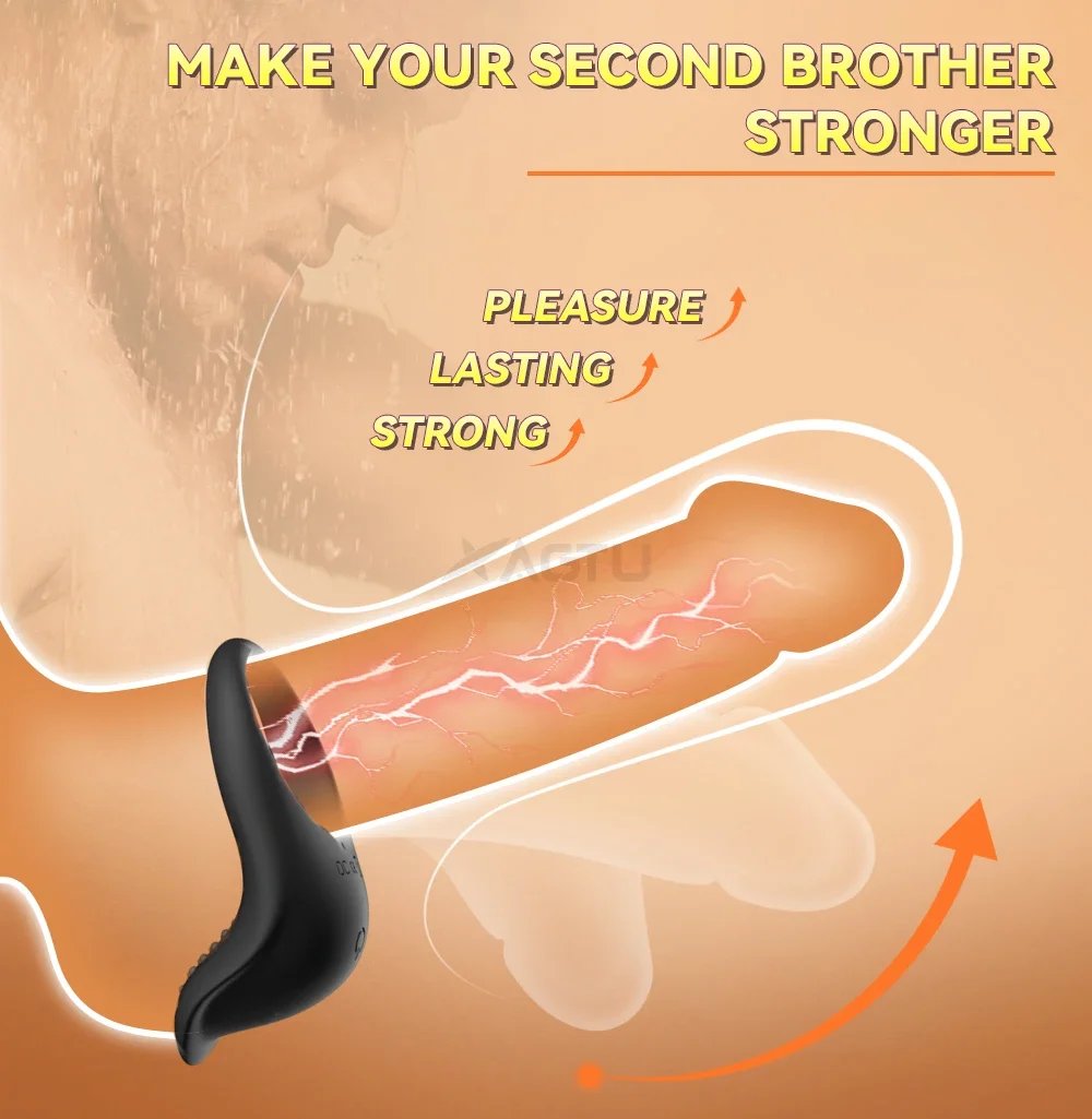 APP Remote Control Vibrating Cock Ring Penis Ring for Men Ejaculation Delay Chastity Cage Clit Stimulator Sex Toy for Men 18+