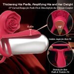 Rose Penis Ring Cock Ring Vibration Toy Female G-spot Clitoral Stimulation Male Penis Ring Cock Ring for Adult Sex Toy Couple - Image 4