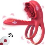 Rose Penis Ring Cock Ring Vibration Toy Female G-spot Clitoral Stimulation Male Penis Ring Cock Ring for Adult Sex Toy Couple