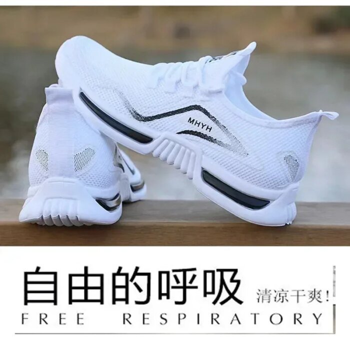 Men Shoes Slip on Fashion Sneakers Male Sport Running Shoes Breathable Gym Training Walking Tennis Shoes Non Slip Workout Flats - Image 3