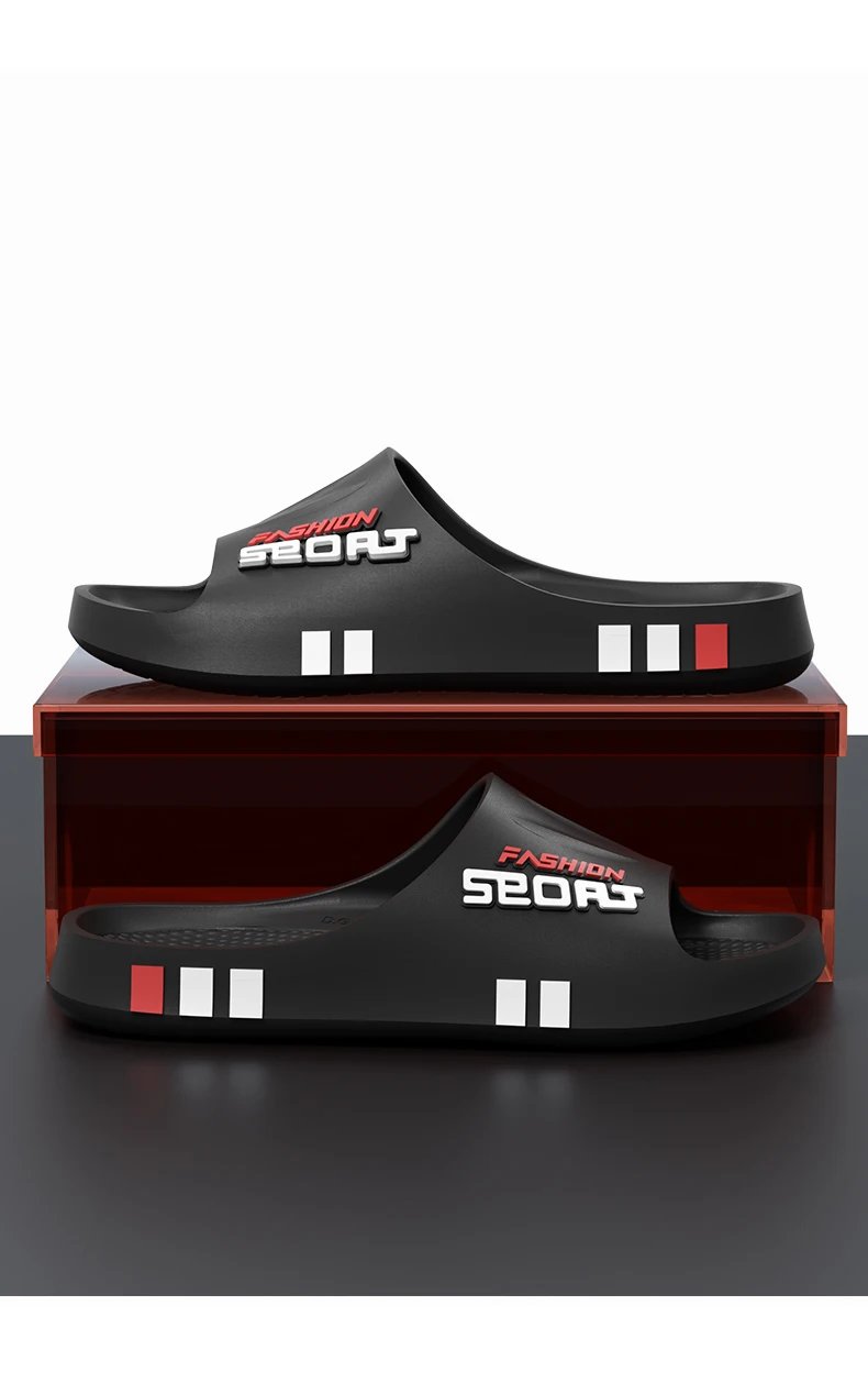 Summer Men Sport Style Slippers Soft Sole Bathroom Anti-slip Outdoor Wear-resistant Beach Fashion Leisure Flat Home Shoes Couple