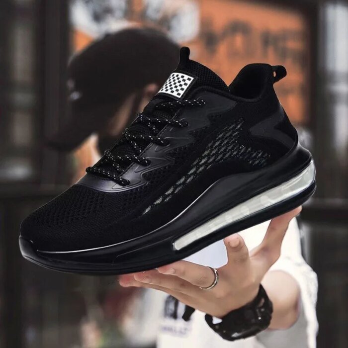 Spring and Autumn New Men's Casual Air Cushion Running Shoes Lightweight Mesh Casual Shoes Anti-Slip Shock Absorbing Sports Shoe - Image 1