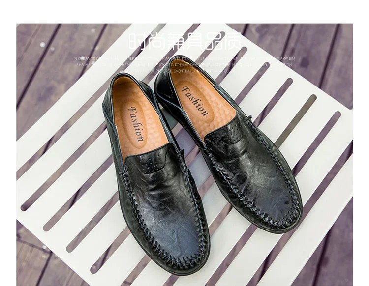 Genuine Leather Men Shoes Casual Italian Mens Loafers Moccasins Luxury Brand Formal Slip on Male Boat Shoes Zapatos De Hombre
