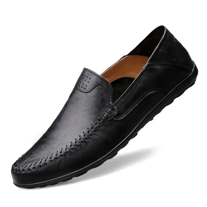 Genuine Leather Men Shoes Casual Italian Mens Loafers Moccasins Luxury Brand Formal Slip on Male Boat Shoes Zapatos De Hombre