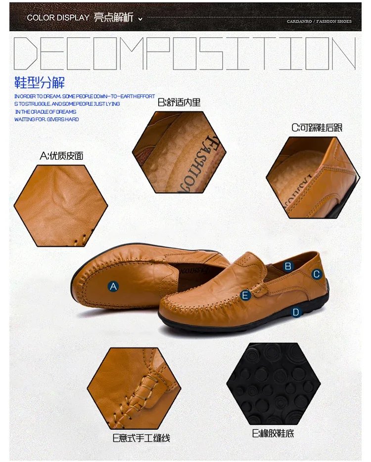 Genuine Leather Men Shoes Casual Italian Mens Loafers Moccasins Luxury Brand Formal Slip on Male Boat Shoes Zapatos De Hombre