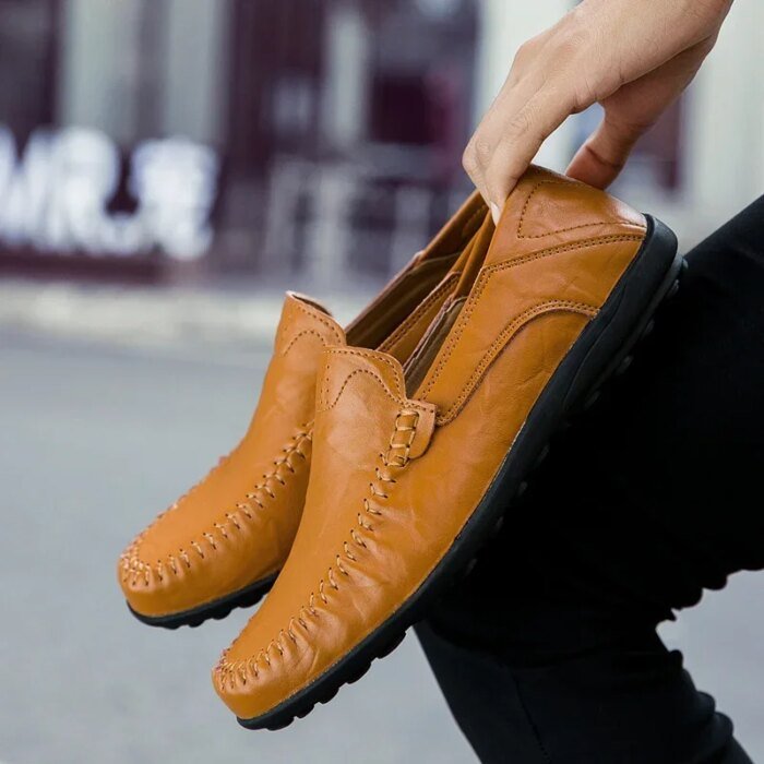 Genuine Leather Men Shoes Casual Italian Mens Loafers Moccasins Luxury Brand Formal Slip on Male Boat Shoes Zapatos De Hombre - Image 5