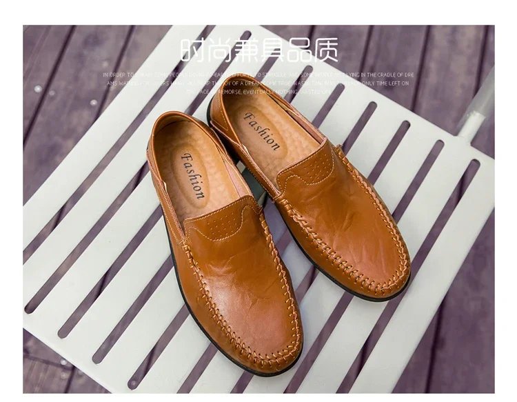 Genuine Leather Men Shoes Casual Italian Mens Loafers Moccasins Luxury Brand Formal Slip on Male Boat Shoes Zapatos De Hombre