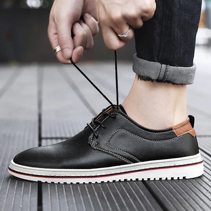 Golden Sapling Casual Business Shoes for Men Flats Leather Footwear Men's Leisure Derby Shoe Businessmen Dress Formal Loafer - Image 3