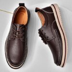 Golden Sapling Casual Business Shoes for Men Flats Leather Footwear Men's Leisure Derby Shoe Businessmen Dress Formal Loafer - Image 5