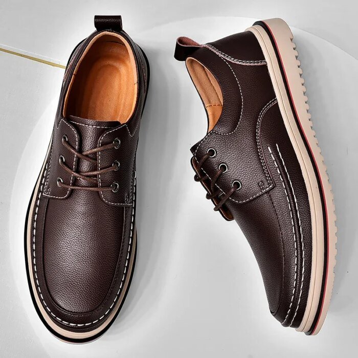 Golden Sapling Casual Business Shoes for Men Flats Leather Footwear Men's Leisure Derby Shoe Businessmen Dress Formal Loafer - Image 5