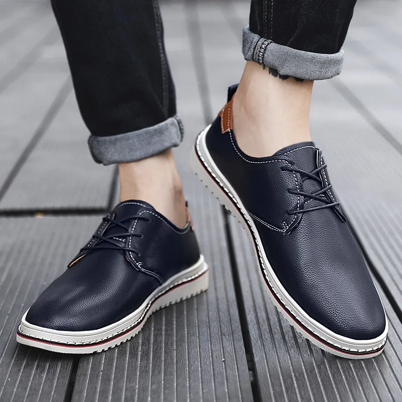 Golden Sapling Casual Business Shoes for Men Flats Leather Footwear Men's Leisure Derby Shoe Businessmen Dress Formal Loafer