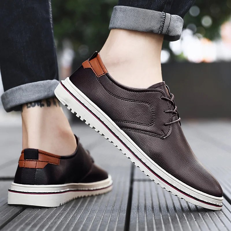 Golden Sapling Casual Business Shoes for Men Flats Leather Footwear Men's Leisure Derby Shoe Businessmen Dress Formal Loafer