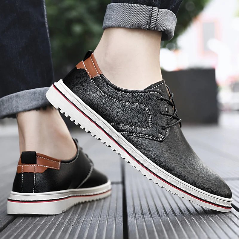 Golden Sapling Casual Business Shoes for Men Flats Leather Footwear Men's Leisure Derby Shoe Businessmen Dress Formal Loafer
