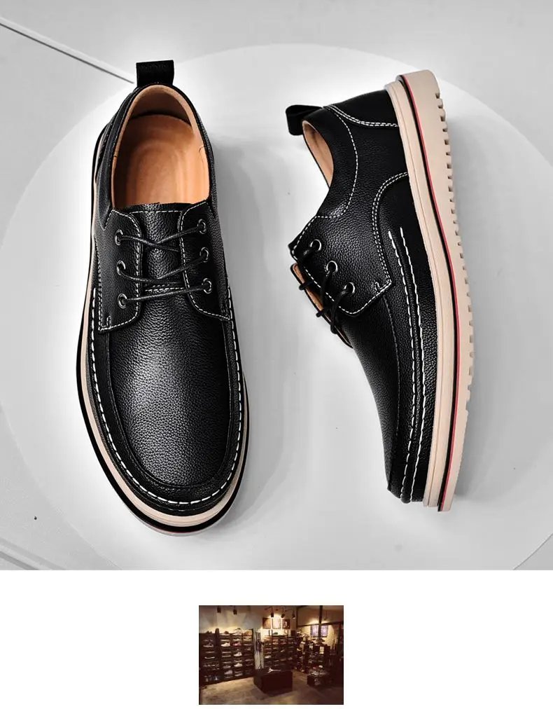 Golden Sapling Casual Business Shoes for Men Flats Leather Footwear Men's Leisure Derby Shoe Businessmen Dress Formal Loafer