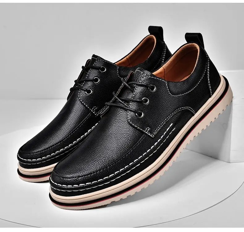 Golden Sapling Casual Business Shoes for Men Flats Leather Footwear Men's Leisure Derby Shoe Businessmen Dress Formal Loafer