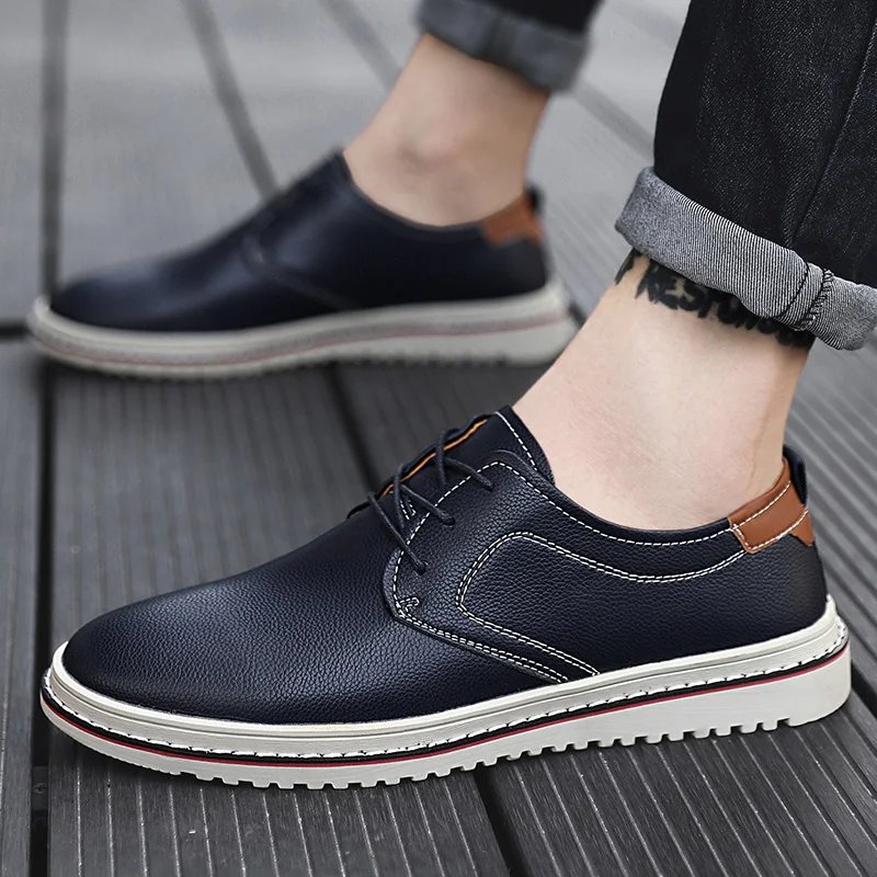Golden Sapling Casual Business Shoes for Men Flats Leather Footwear Men's Leisure Derby Shoe Businessmen Dress Formal Loafer