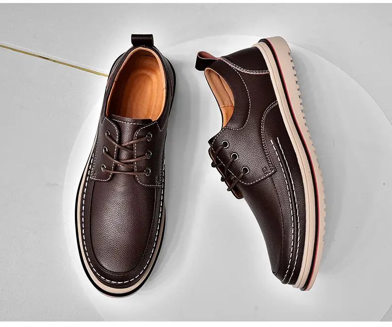 Golden Sapling Casual Business Shoes for Men Flats Leather Footwear Men's Leisure Derby Shoe Businessmen Dress Formal Loafer