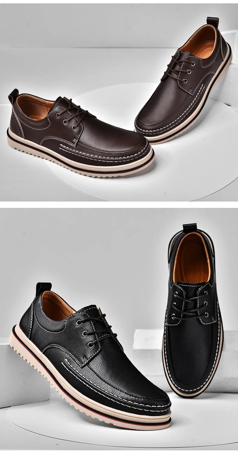 Golden Sapling Casual Business Shoes for Men Flats Leather Footwear Men's Leisure Derby Shoe Businessmen Dress Formal Loafer