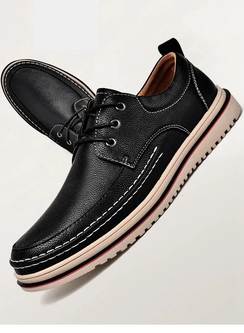 Golden Sapling Casual Business Shoes for Men Flats Leather Footwear Men's Leisure Derby Shoe Businessmen Dress Formal Loafer