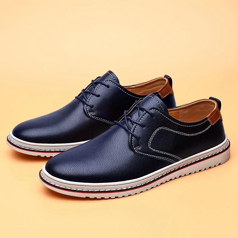 Golden Sapling Casual Business Shoes for Men Flats Leather Footwear Men's Leisure Derby Shoe Businessmen Dress Formal Loafer