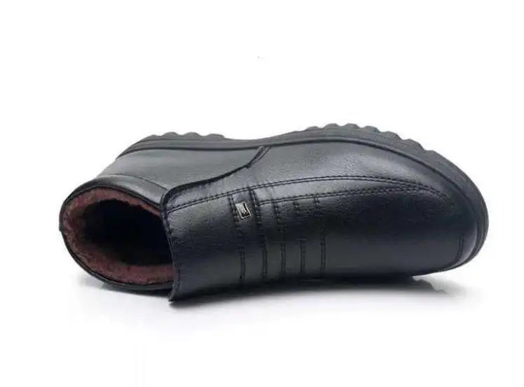 Winter Waterproof Men's Casual Leather Shoes Flannel High Top Slip-on Male Casual Shoes Rubber Warm Winter Shoes for Mens Winter Waterproof Men's Casual Leather Shoes Flannel High Top Slip-on Male Casual Shoes Rubber Warm Winter Shoes for Mens