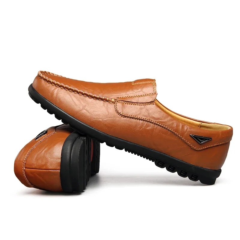 New Genuine Leather Men Casual Shoes Luxury Brand Mens Loafers Moccasins Breathable Slip on Black Driving Shoes Big Size 47