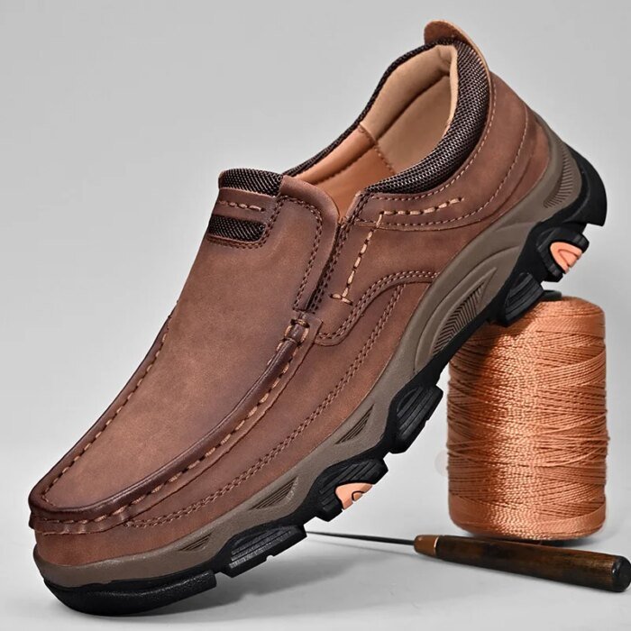 Men'S Shoes Slip-On Leather Shoe Soft Lightweight Non-Slip Soles Retro Casual 2025 New Outdoor Men'S Loafers - Image 6